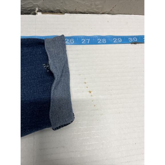 Royalty For Me 2 Button High Rise Blue Denim Rolled Cuff Jeans Womens Size 4 - Picture 7 of 7